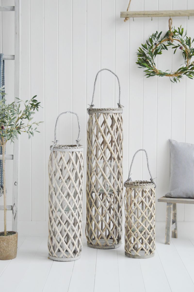 Wicker Candle Lanterns