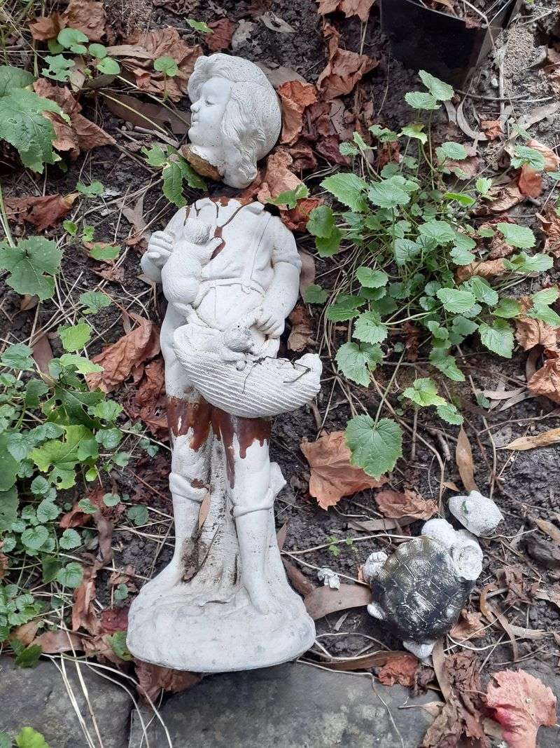 Chipped Or Cracked Ceramic Garden Decor