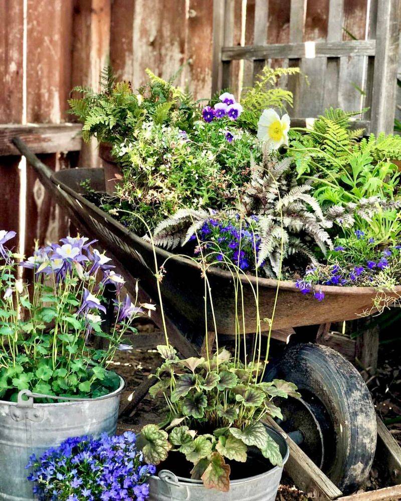 Antique Wheelbarrows For Unique Planters
