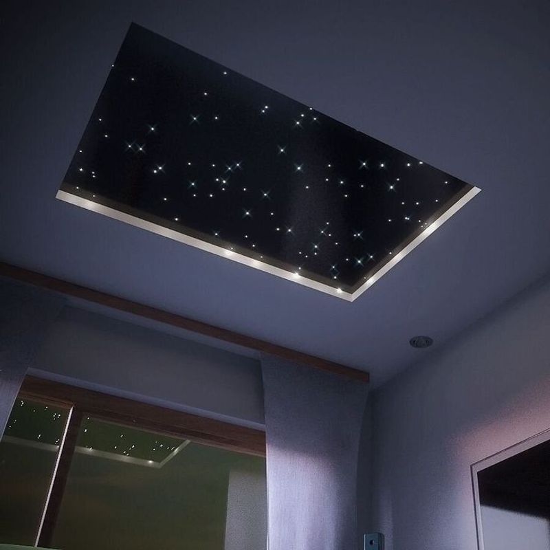 Starlit Ceiling in a Minimalist Bedroom