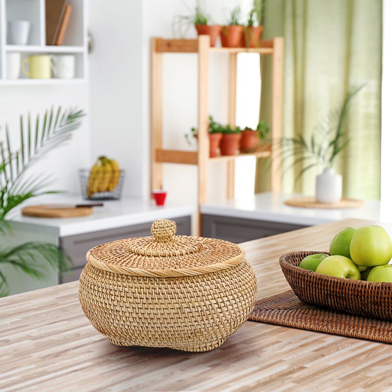 Woven Baskets With Lids