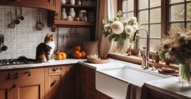 17 Color Palettes That Give Brown Kitchen Cabinets An Elegant Vibe