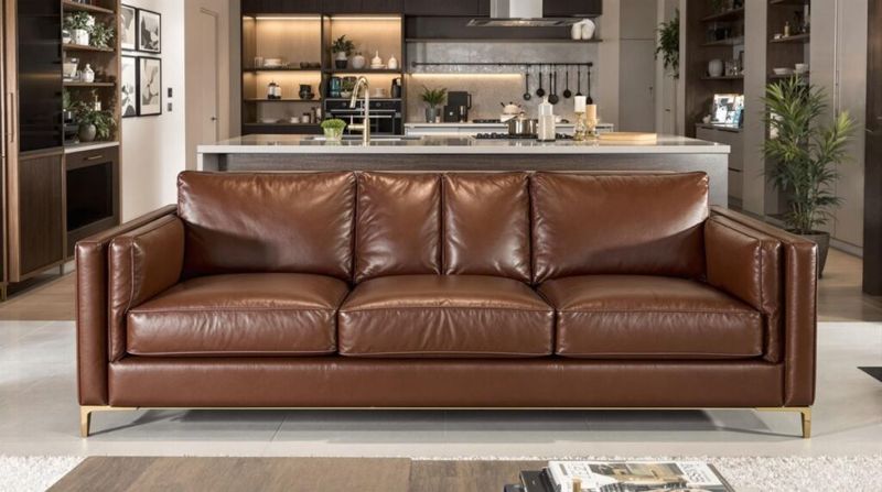 Full-Grain Leather Sofa