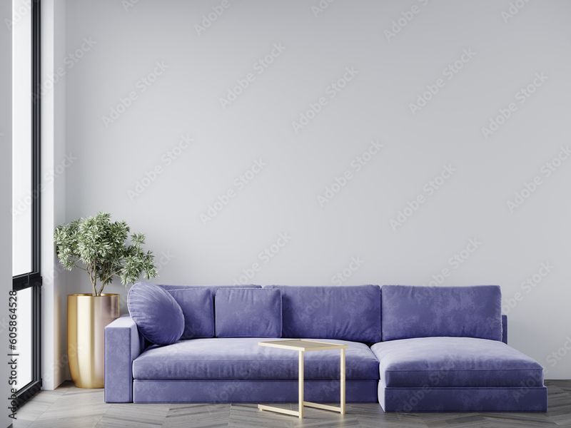 Lavender-hued velvet sofas