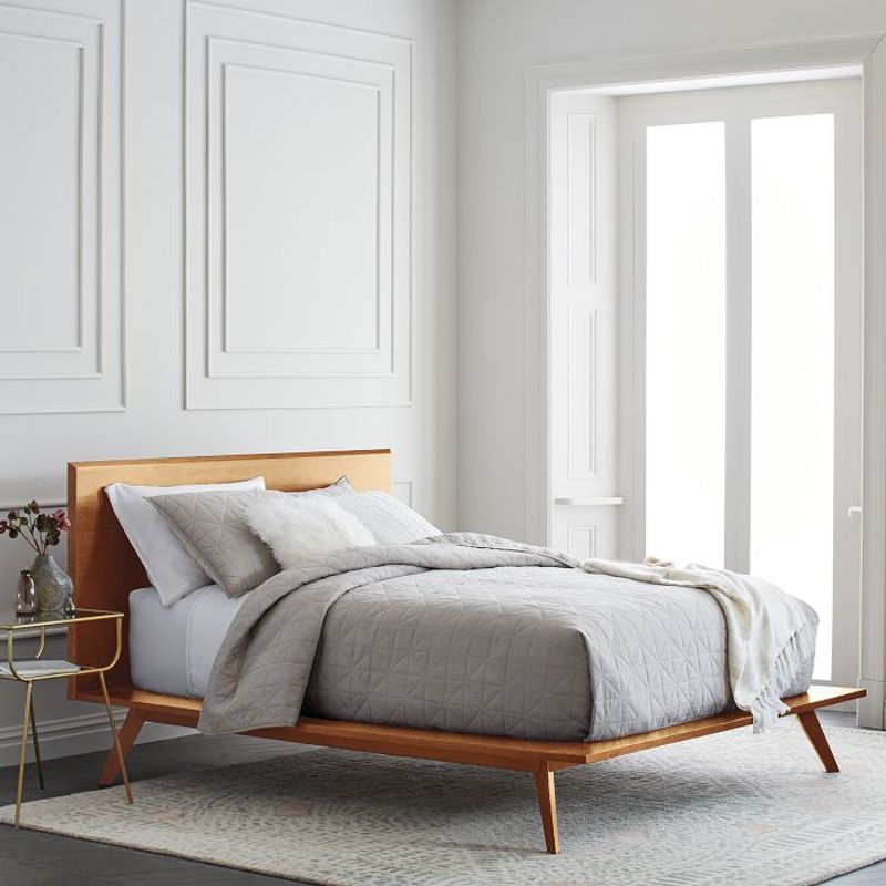 Platform Bed With Tapered Legs