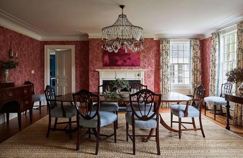 A Grand Dining Room Dressed for Celebration