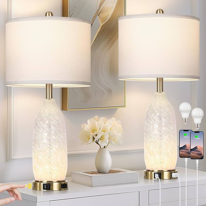 Pick Glass or White Lampshades to Maximize Glow