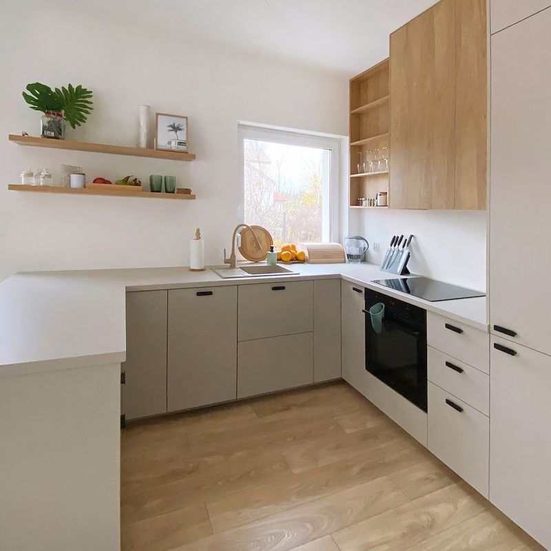 Select natural wood accents