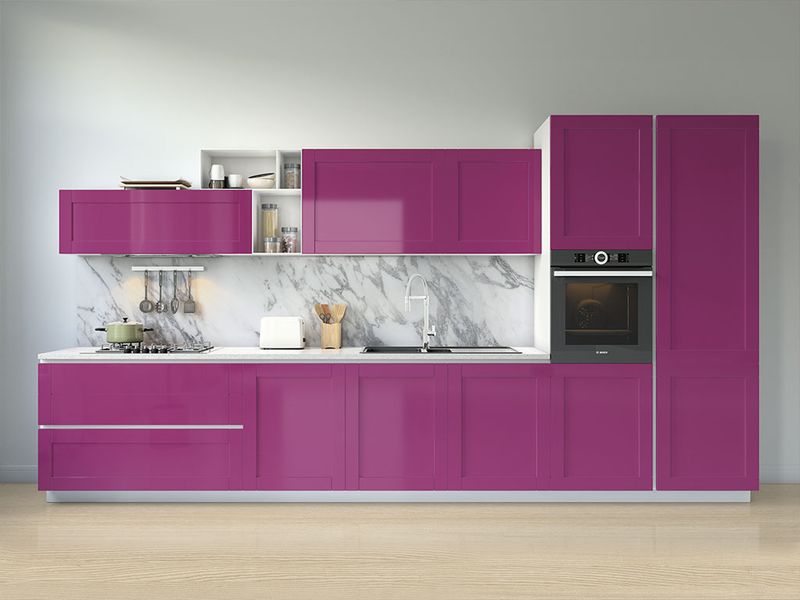 High-Gloss Purple Kitchen
