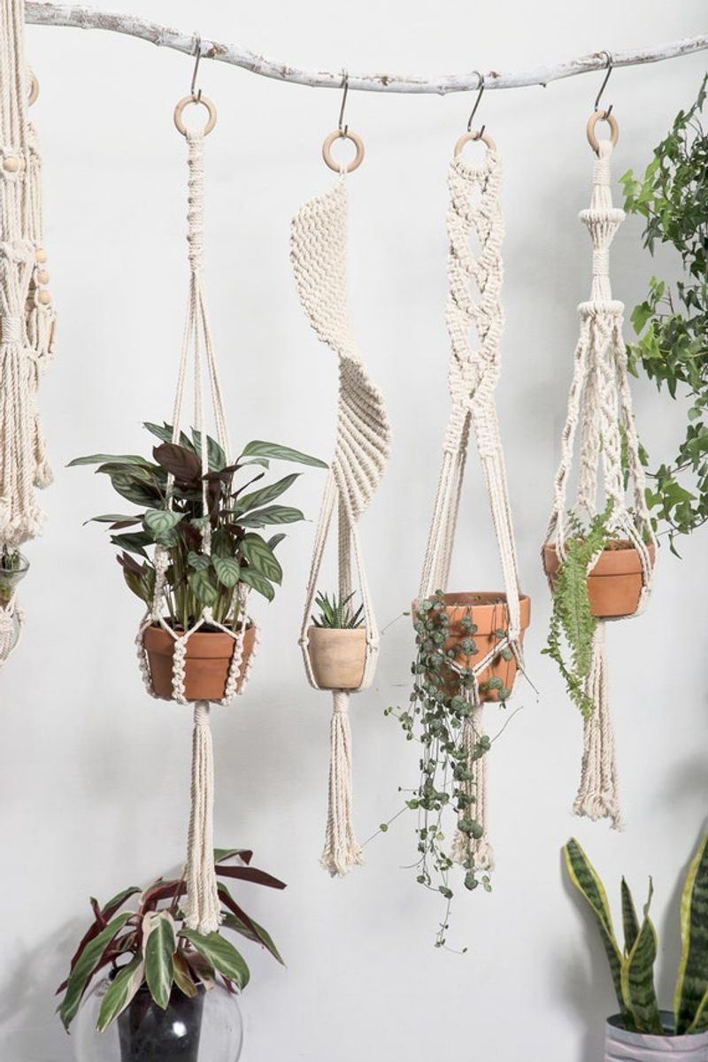 Macrame Hanging Plant Pouches