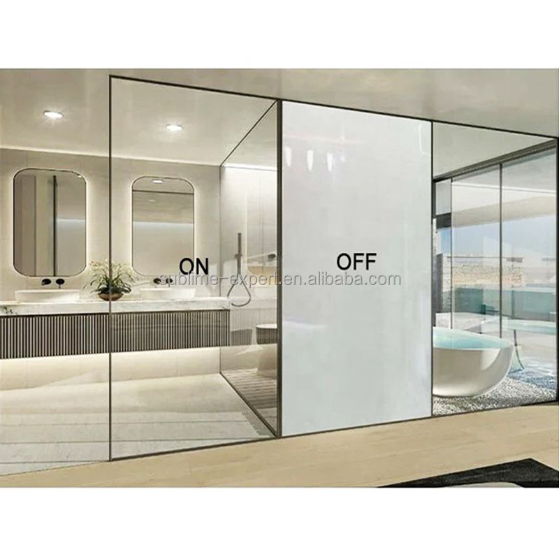 Shower Glass That Transforms From Clear To Frosted With A Switch