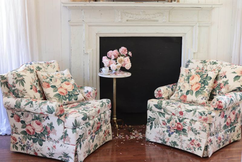 Pink And Gray Floral