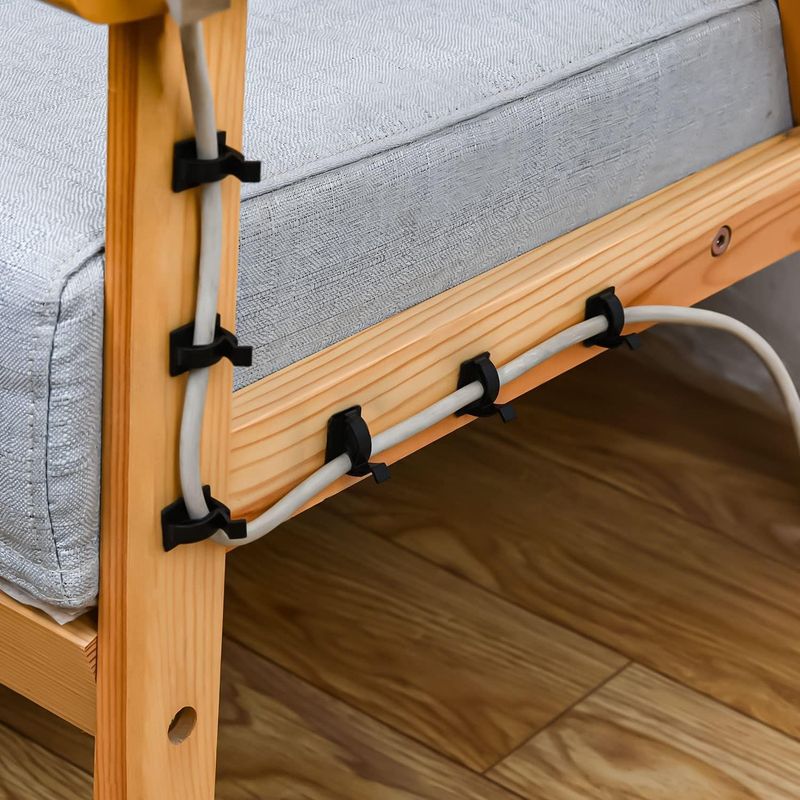 Adhesive cord clips