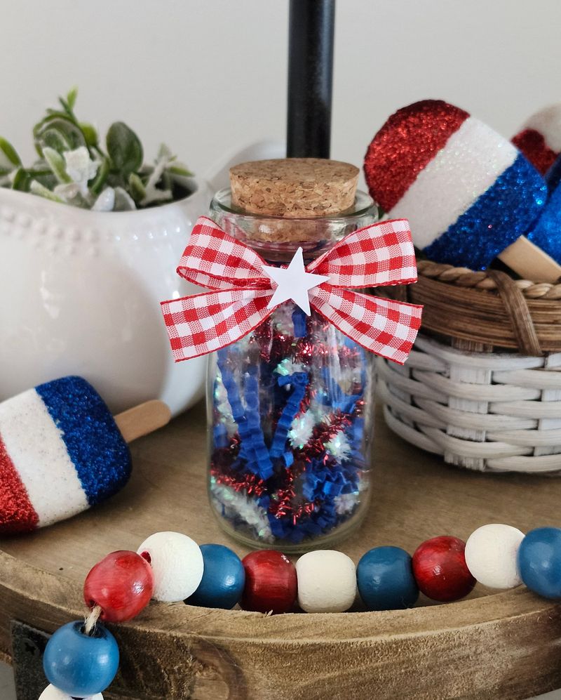 Patriotic Confetti in Glass Bowls
