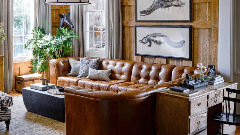 Gen Xer: Earth-Toned Leather Sofas