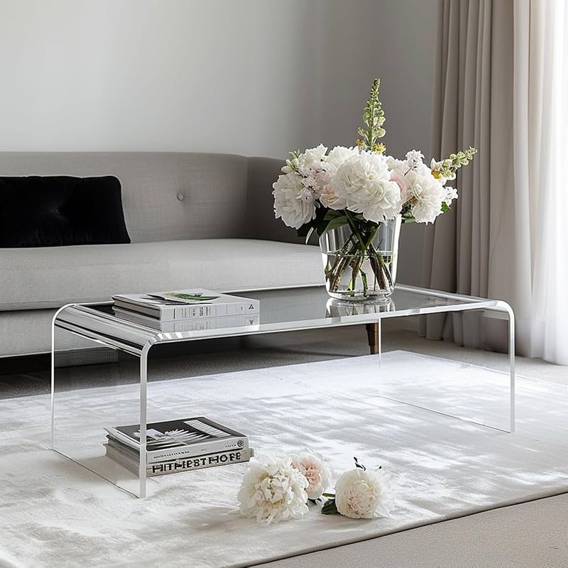 Opt for Glass or Lucite Tables