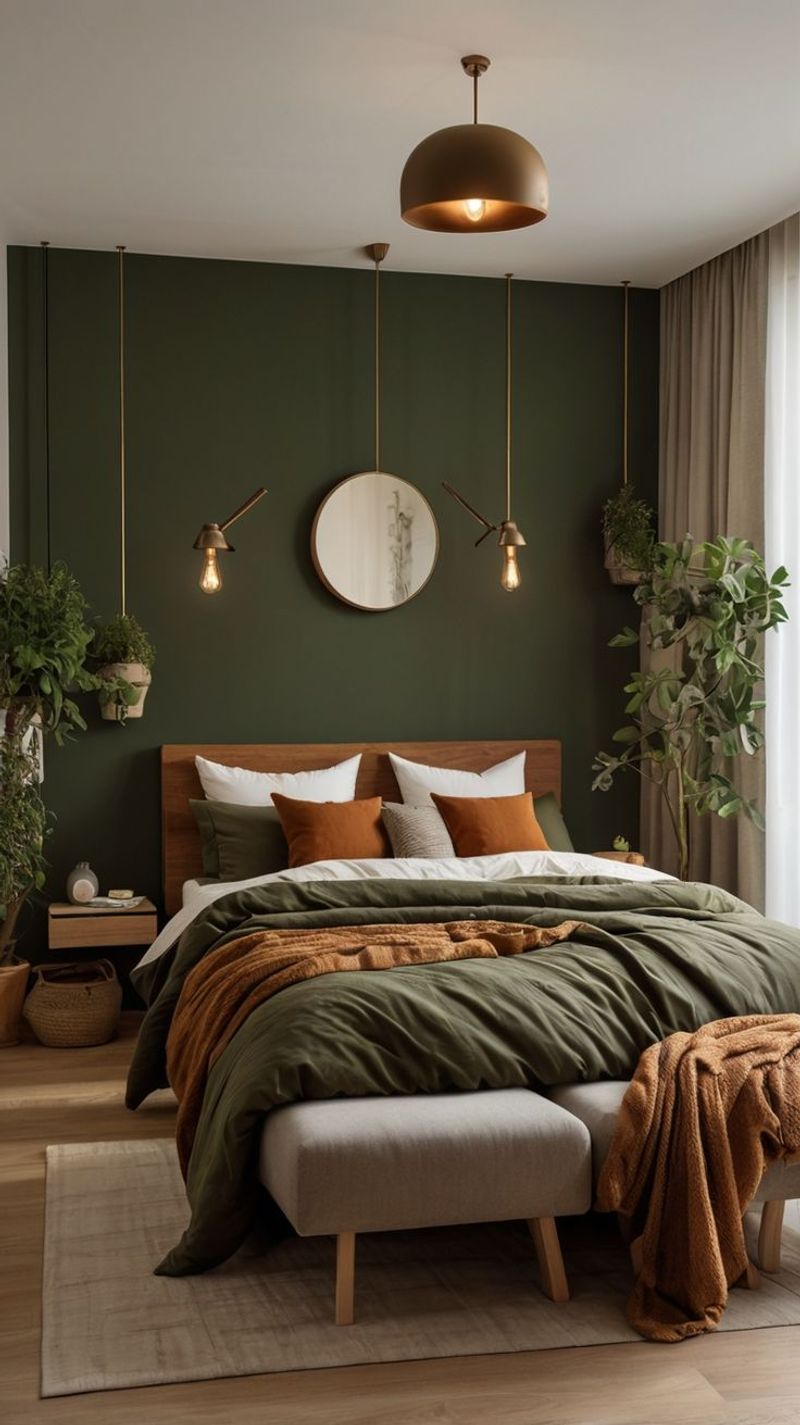 Brown and Olive Green