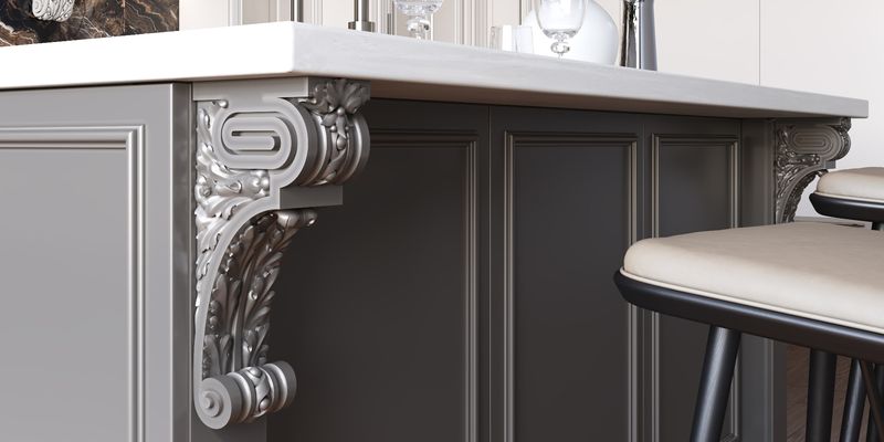 Ornate corbels and moldings