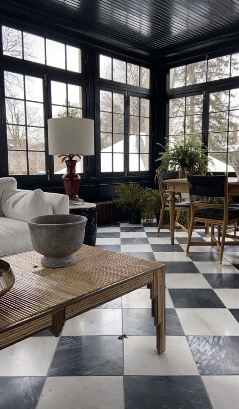 Checkerboard Tile Flooring