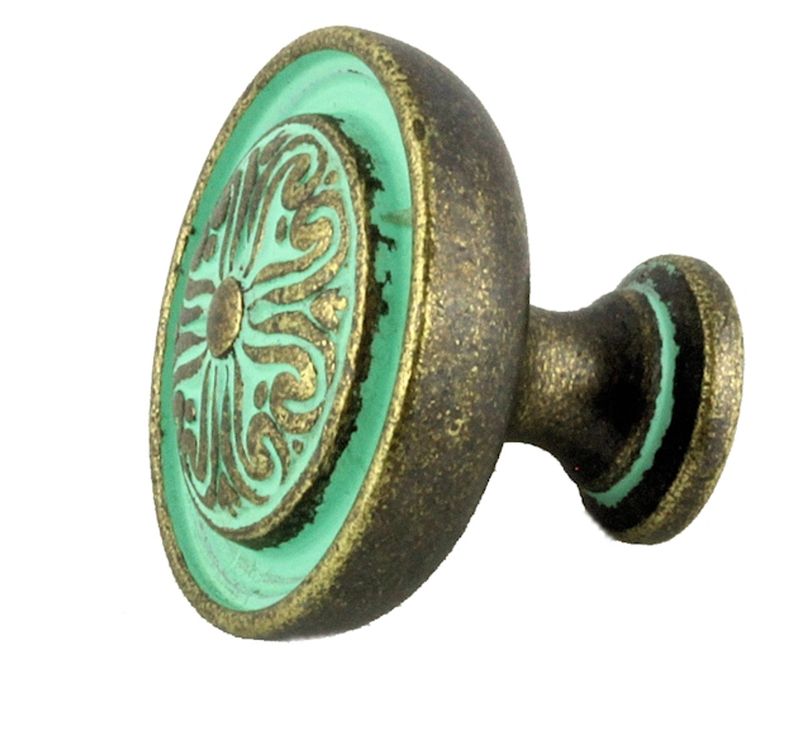 Patina-Covered Brass Fixtures
