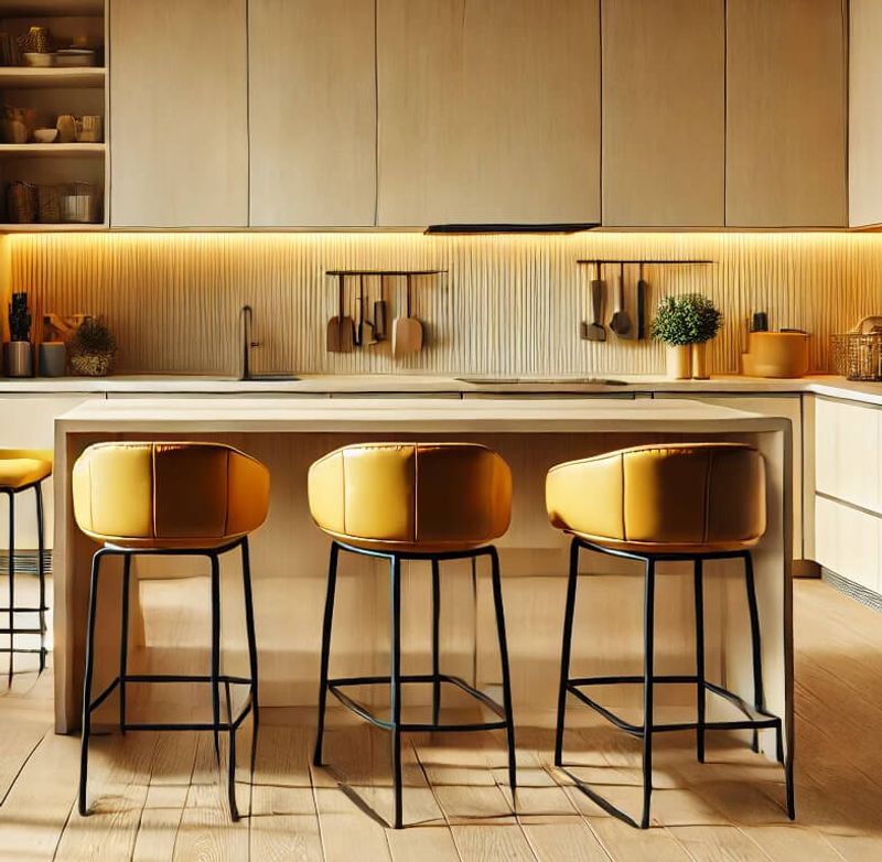 Orange and Yellow Bar Stools for a Juicy Accent