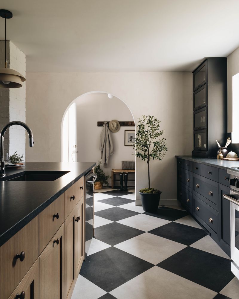 Black-and-White Checkered Floors