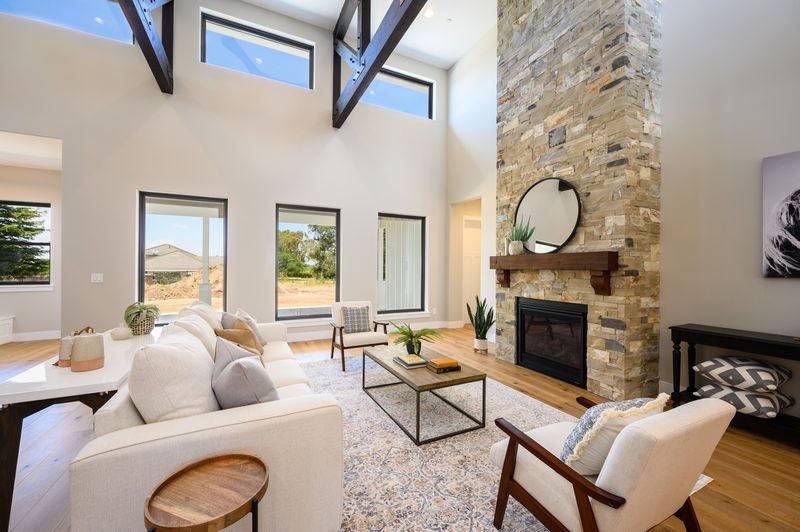 Natural Stone Fireplaces in Open-Concept Layouts