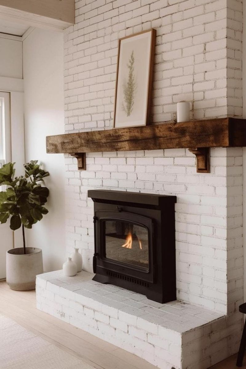 White-Painted Brick Fireplaces