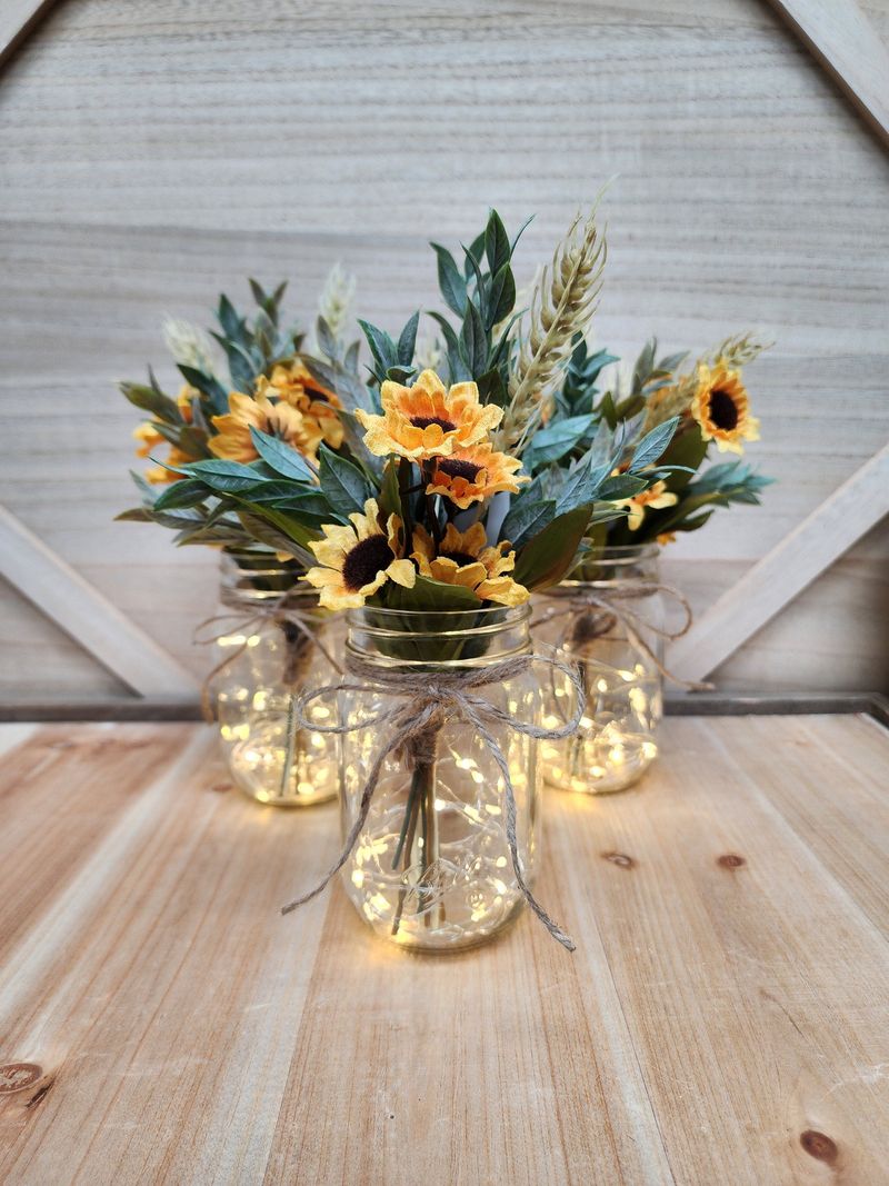 Mason Jar Vases and Candle Holders