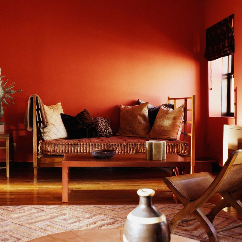 Saturated Orange on All Four Walls