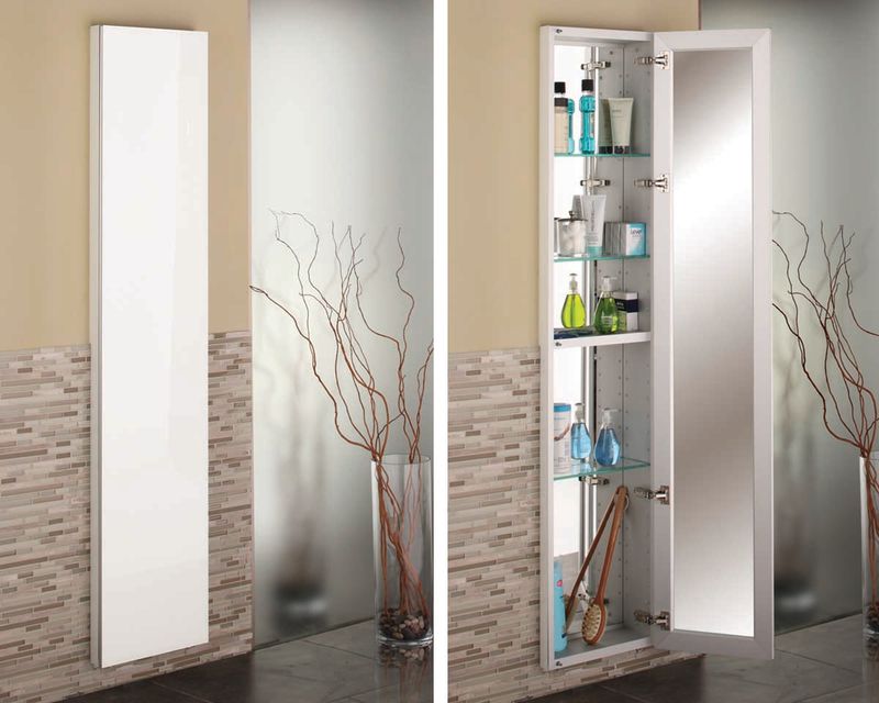 Hidden Storage Behind Full-Length Mirrors