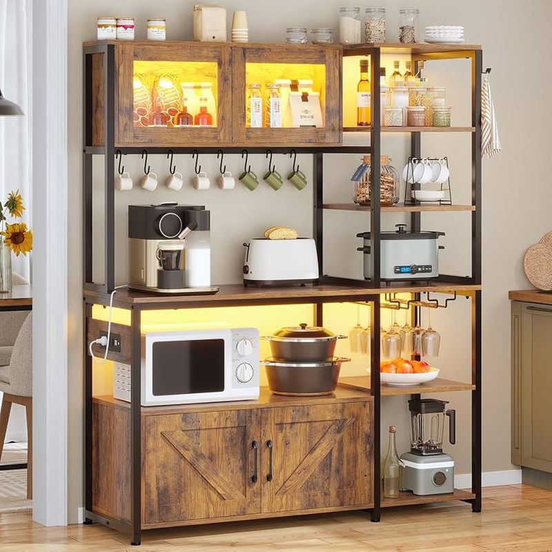 Convert A TV Stand Into A Microwave And Appliance Station