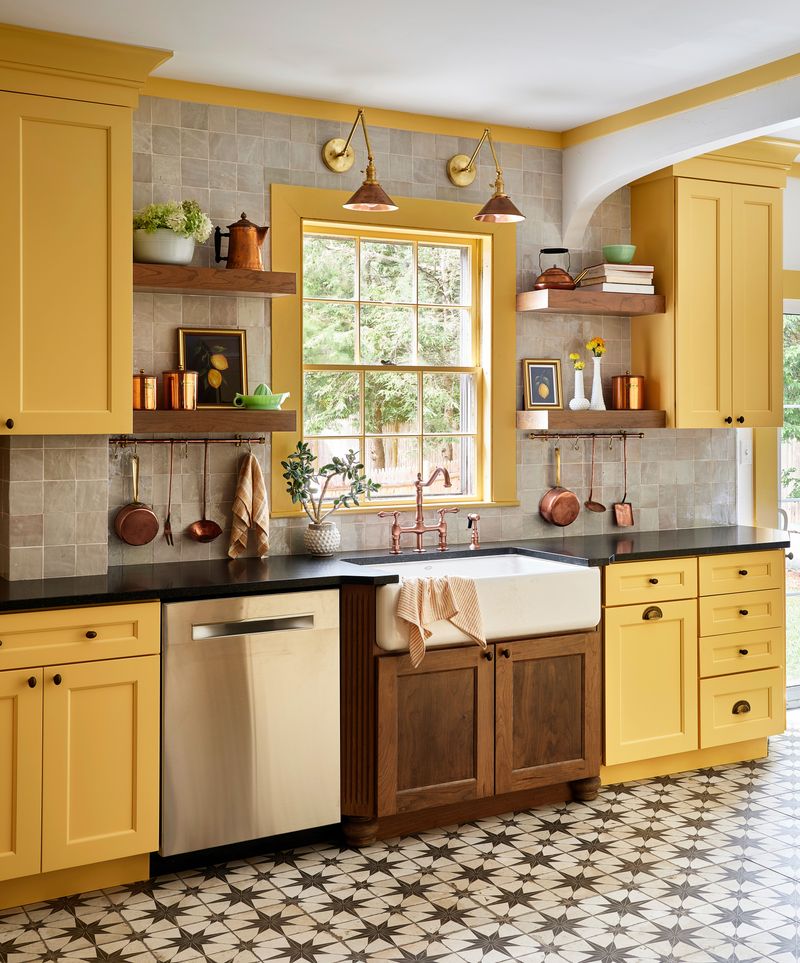 Mustard Yellow And Charcoal