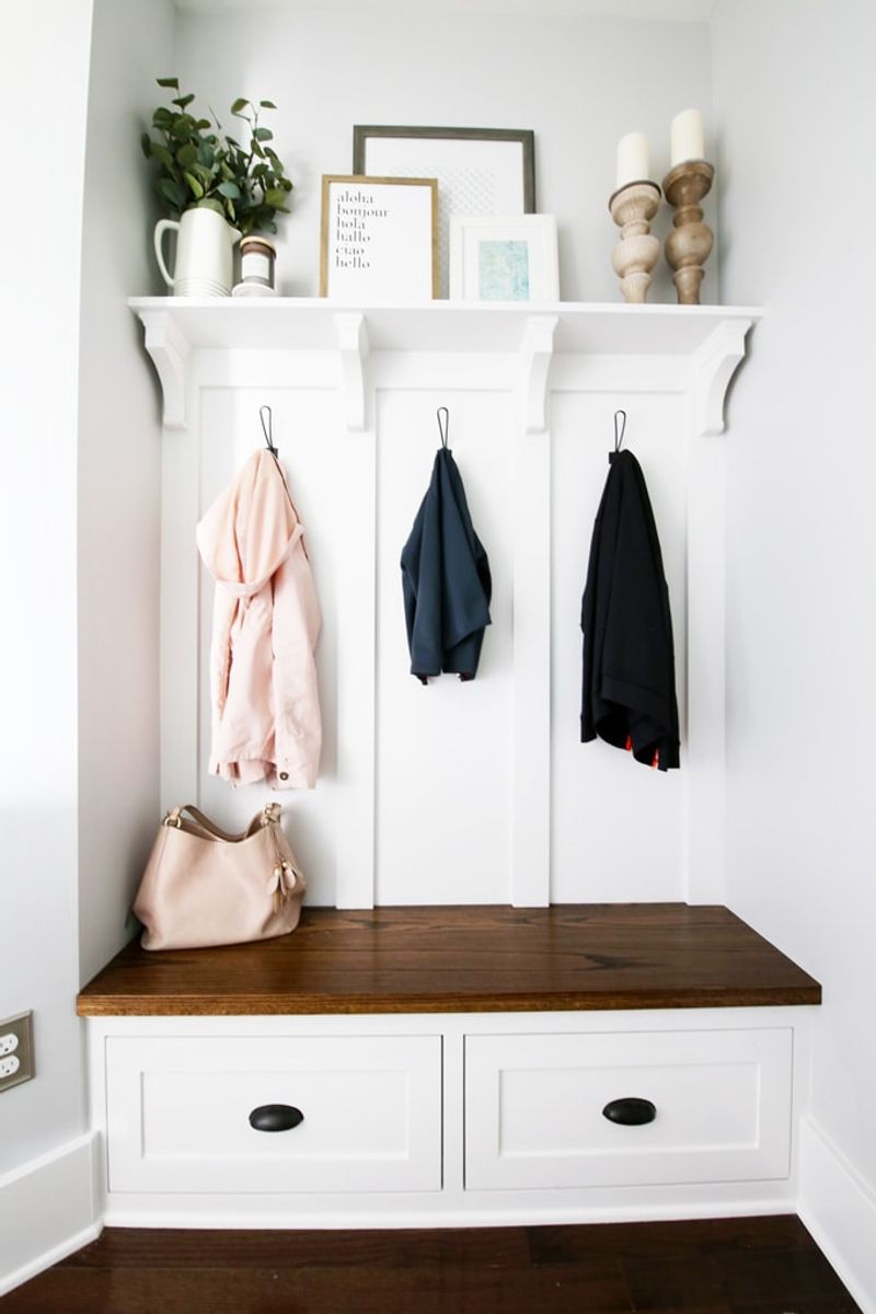 Install a Bench and Hooks in Dead-End Entry Spots