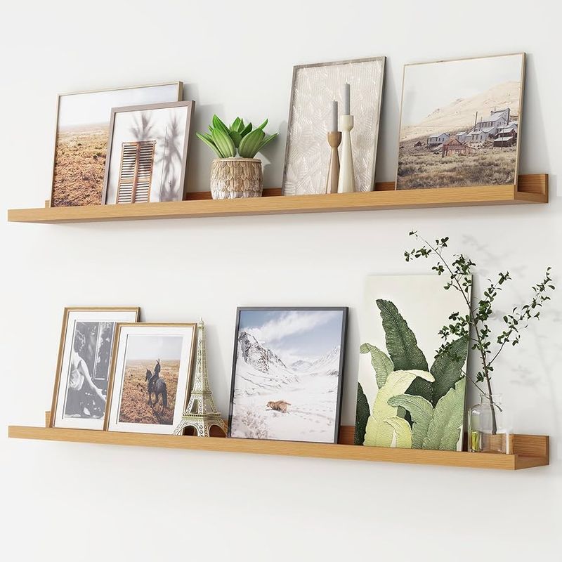 Picture ledges for books or art