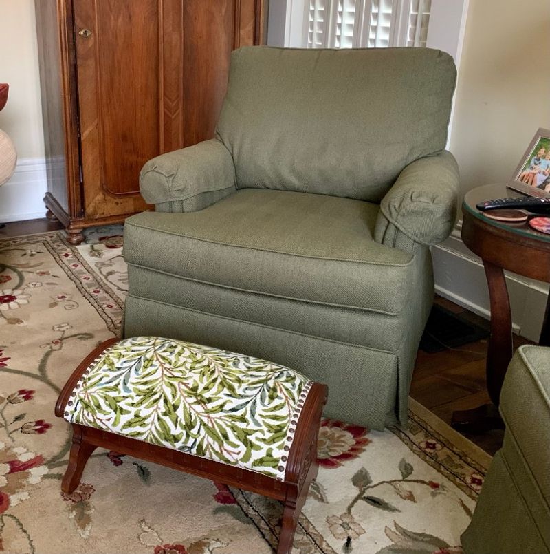 Vintage Needlepoint Footstool