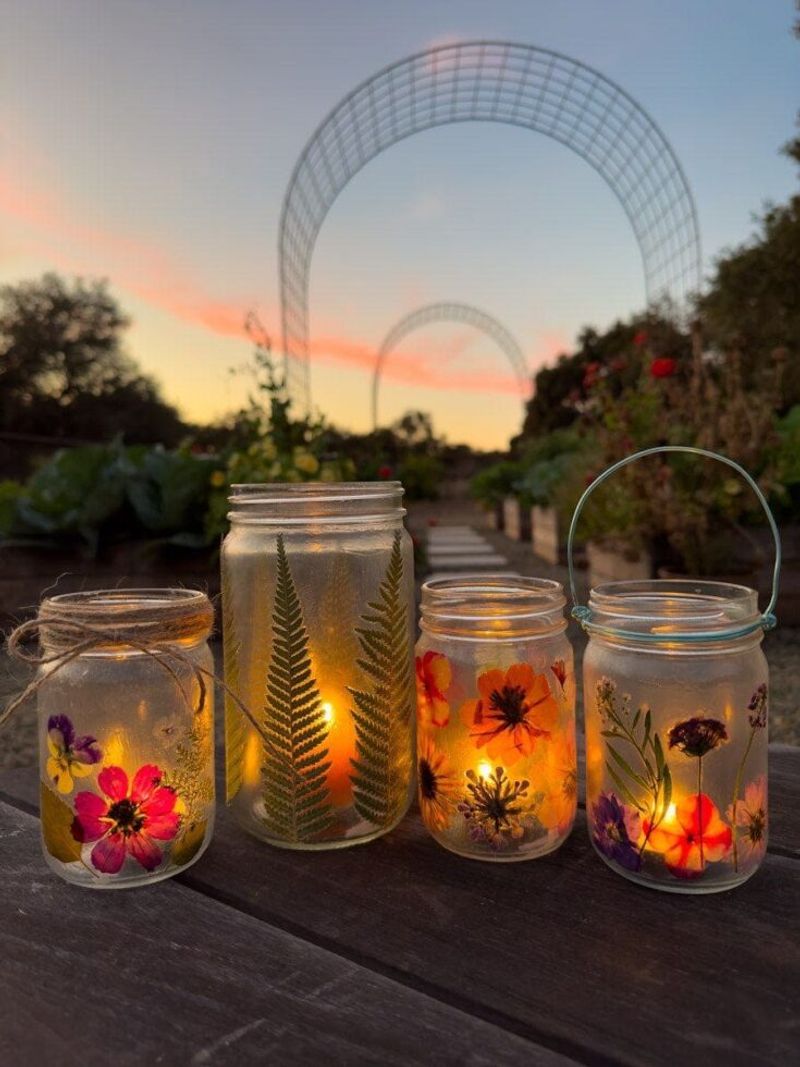 Use Mason Jars as Vases or Lanterns