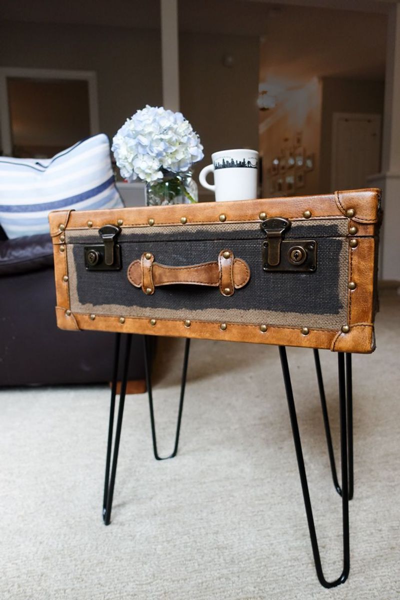 Suitcase Side Table Surprise