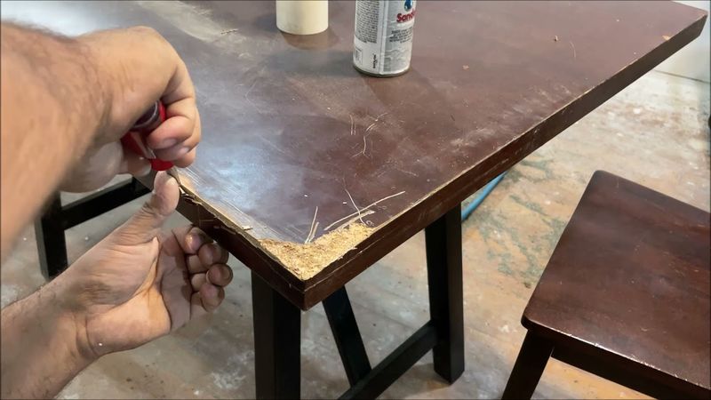 Heavily Scratched Non-Antique Furniture