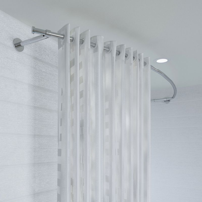 Install a Curved Shower Rod for Space