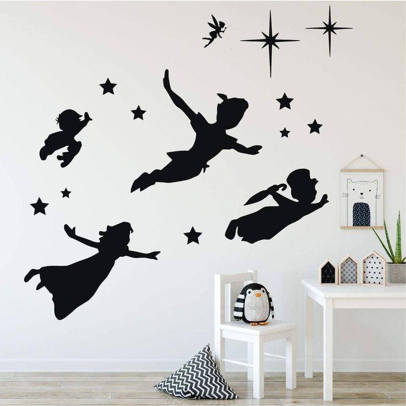 Peter Pan Flying Silhouettes