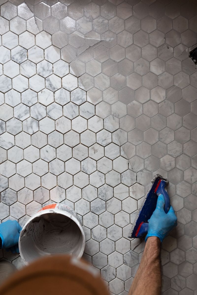 Trendy colored grout