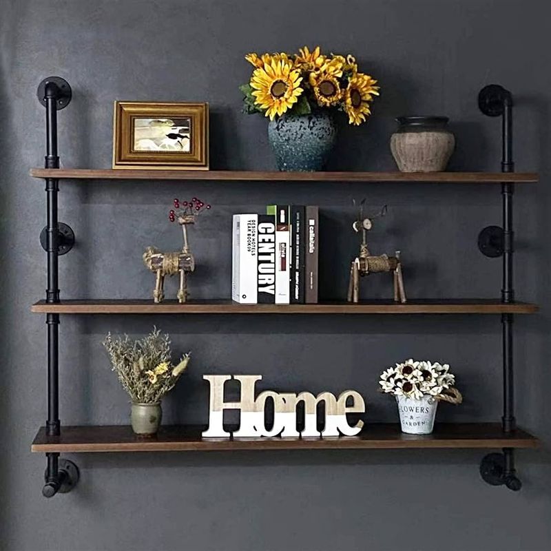 Metal Pipe Shelving Adds Function And Style