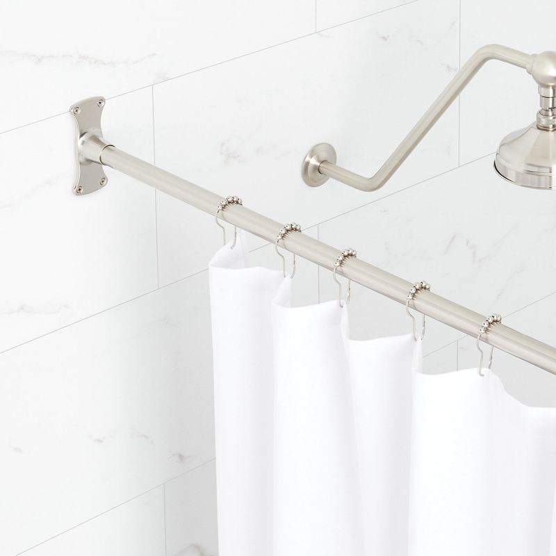 Curved Shower Rod Swapped For Straight One
