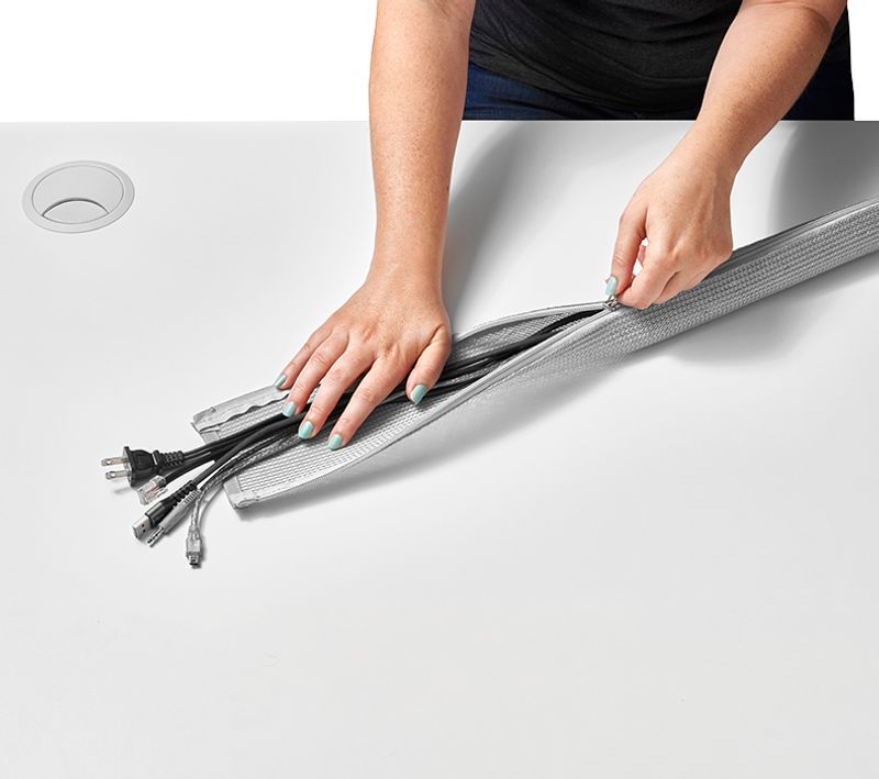 Zip-up fabric cord covers