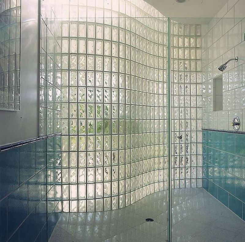 Curved Glass Block Shower Enclosures