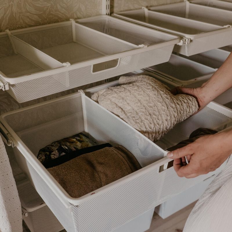 Built-In Hamper Compartments