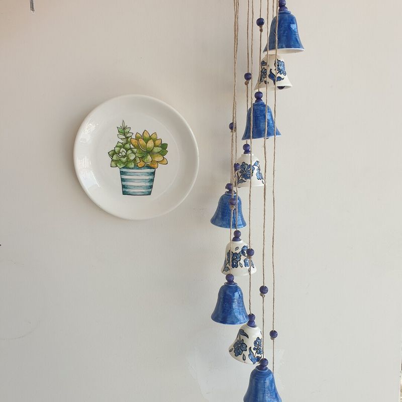 Porcelain Wind Chimes with Florals