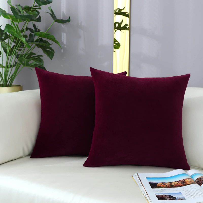 Burgundy Velvet Pillows
