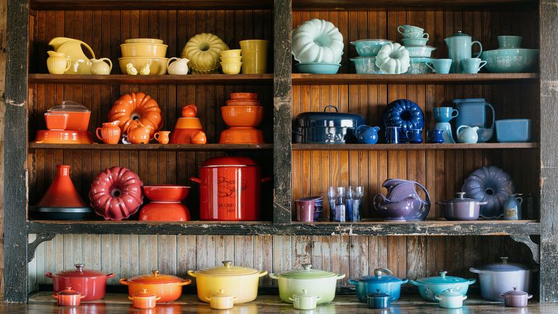 Enamel Cookware On Display